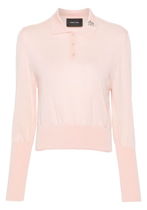 Cardigan con decorazione sul colletto in rosa Simone Rocha - donna